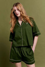 Load image into Gallery viewer, Papinelle x Karen Walker Runaway Girl Boxer PJ Set - Dark Green  Hyde Boutique   
