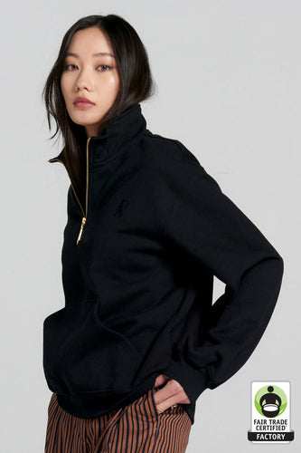 Karen Walker Runaway Scrawl Zip-up Sweatshirt - Black Hyde Boutique