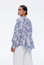 Load image into Gallery viewer, Blak the Label Ruthie Blouse - Exclusive Blue/White Floral  Hyde Boutique   
