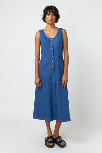 Kate Sylvester Denim Dress - Mid-blue Indigo  Hyde Boutique   