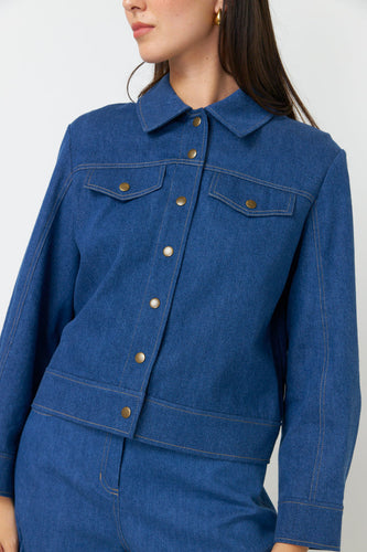 Kate Sylvester Denim Jacket - Mid-blue Indigo  Hyde Boutique   