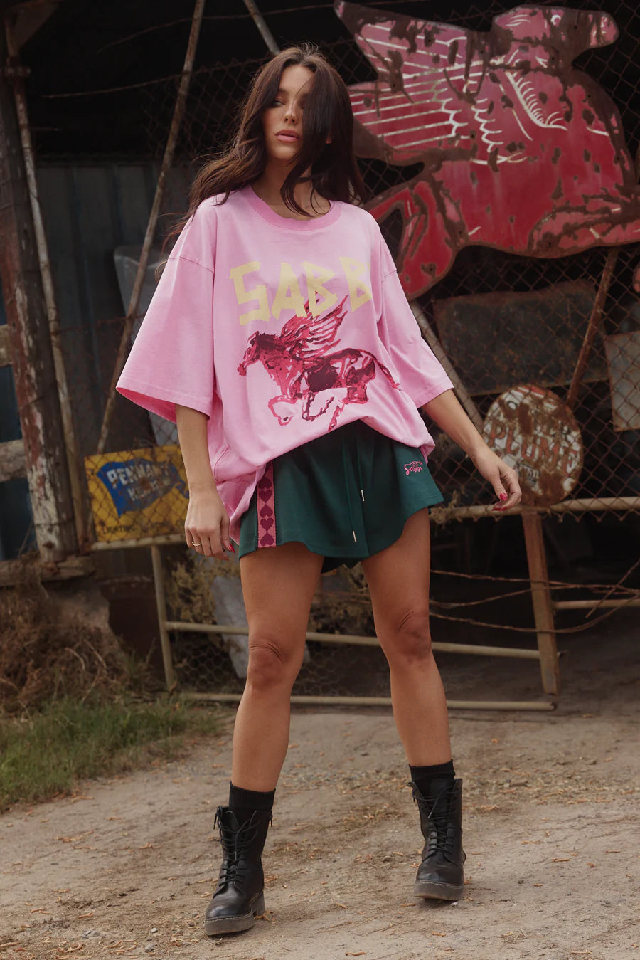 Sabbi The Very Oversized Rhinestone Girl - Pink  Hyde Boutique   