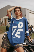Load image into Gallery viewer, Sabbi The Very Oversized Love Revolution Tee - Blue  Hyde Boutique   

