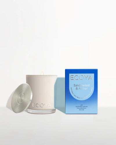 Ecoya Mini Madison Candle - Sandalwood & Amber  Hyde Boutique   