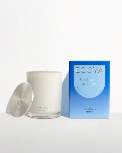 Ecoya Madison Candle - Sandalwood & Amber  Hyde Boutique   