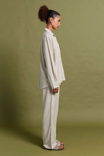 Load image into Gallery viewer, Papinelle x Karen Walker Seersucker Stripe Full Length PJ Set - Nutria  Hyde Boutique   
