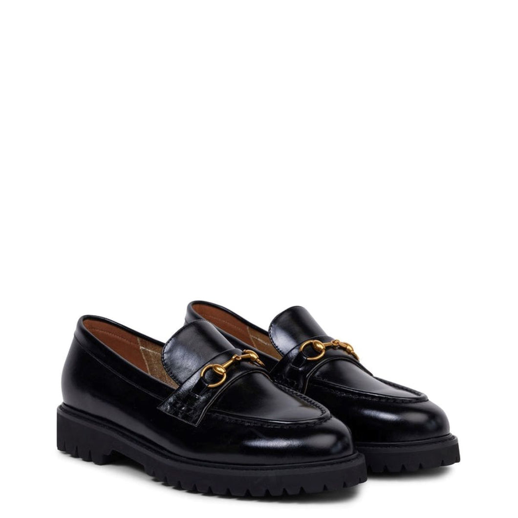 Kathryn Wilson Shandre Loafer - Black High-Shine Hyde Boutique