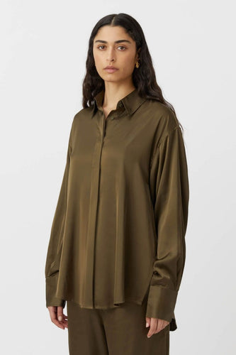 Camilla and Marc Shoal Shirt - Olive Hyde Boutique