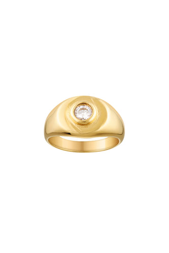 Porter Signet Pinky Ring - Clear Hyde Boutique