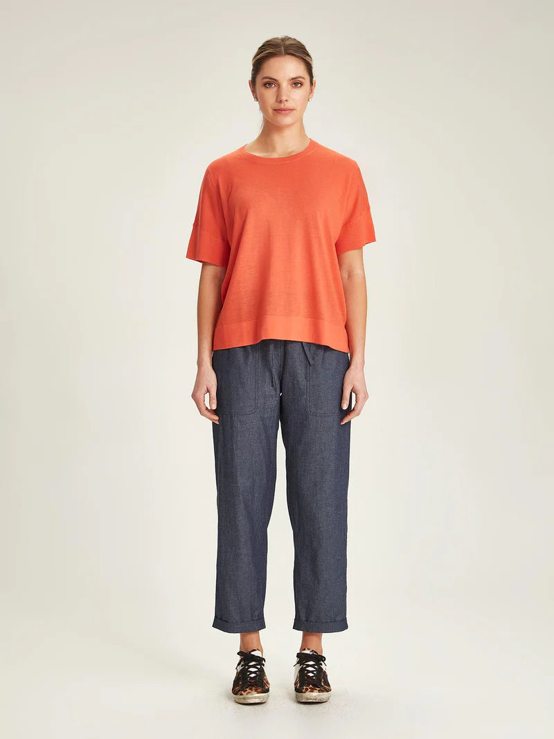 Sills + Co Skara Merino Tee - Solar Orange Hyde Boutique