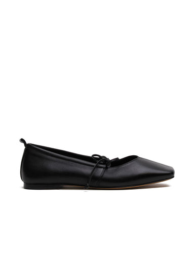 La Tribe Square Toe Flat - Black Hyde Boutique