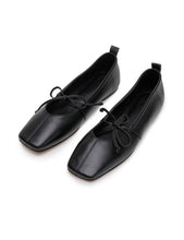 Load image into Gallery viewer, La Tribe Square Toe Flat - Black Hyde Boutique
