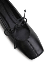 Load image into Gallery viewer, La Tribe Square Toe Flat - Black Hyde Boutique
