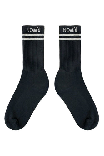 NOM*d Stripe Socks - Black/White Hyde Boutique