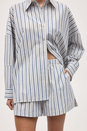 Marle Edie Shirt - Cerulean Stripe  Hyde Boutique   