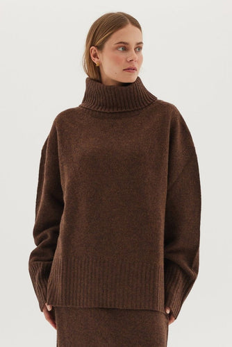 Cloth & Co The Roll Neck Jumper - Hickory  Hyde Boutique   