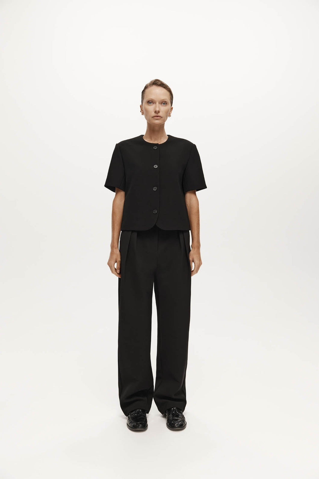 Harris Tapper Tilmens Short Sleeve Blazer - Black Hyde Boutique