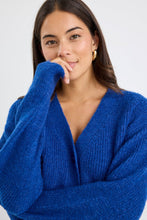 Load image into Gallery viewer, Stories be Told Trance Soft Knit Cardigan - Cobalt Blue Hyde Boutique
