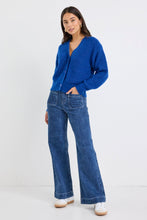 Load image into Gallery viewer, Stories be Told Trance Soft Knit Cardigan - Cobalt Blue Hyde Boutique
