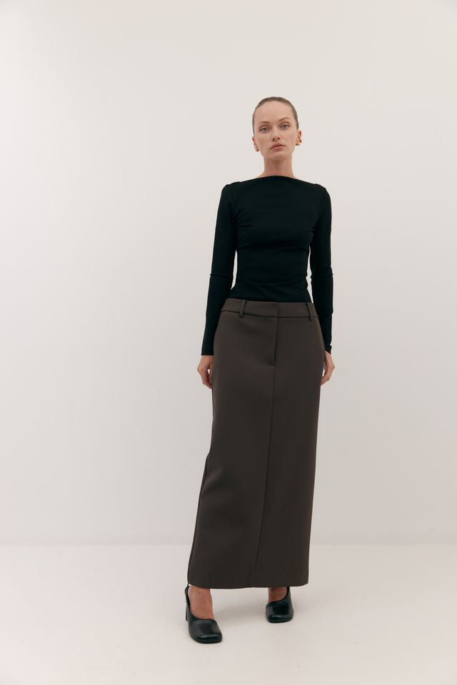 Harris Tapper Long Jas Skirt - Umber  Hyde Boutique   