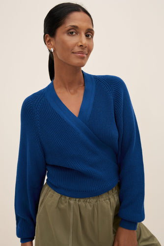 Kowtow Composure Cardigan - Primary Blue  Hyde Boutique   