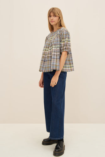 Kowtow Frances Top - Vista Check  Hyde Boutique   