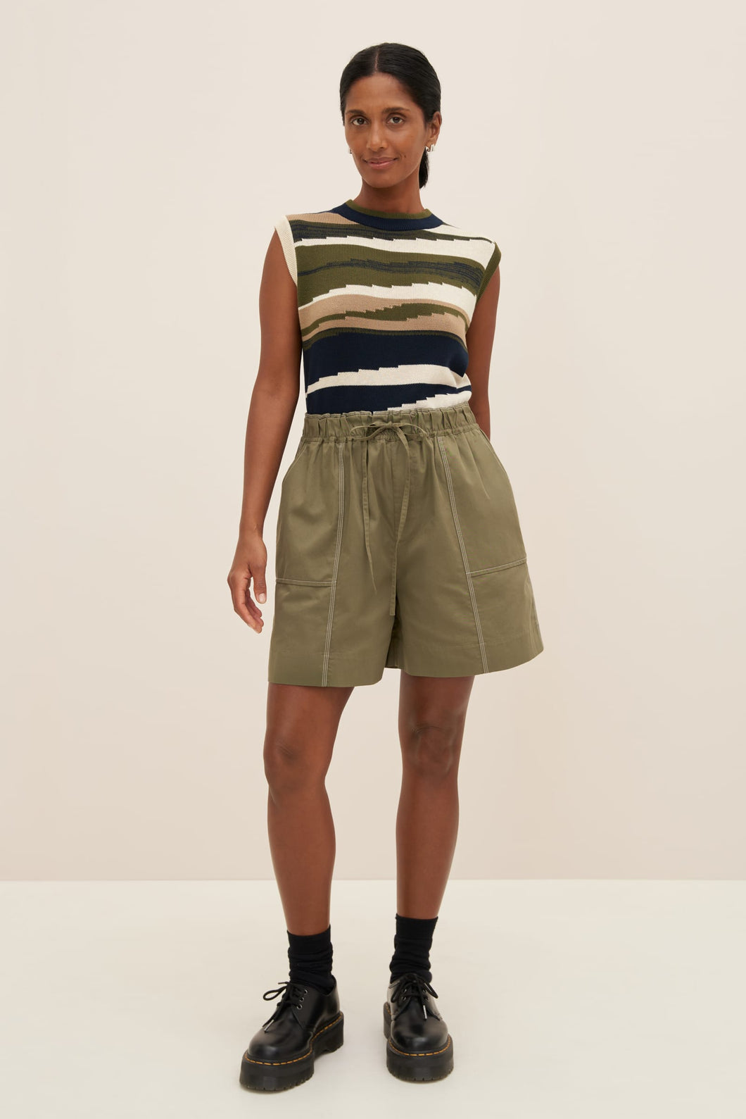 Kowtow Goodall Shorts - Vetiver  Hyde Boutique   