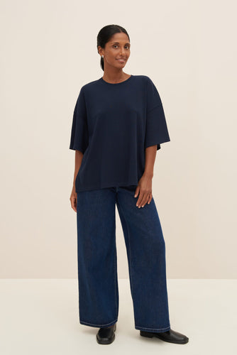 Kowtow Parallel Tee - Navy  Hyde Boutique   