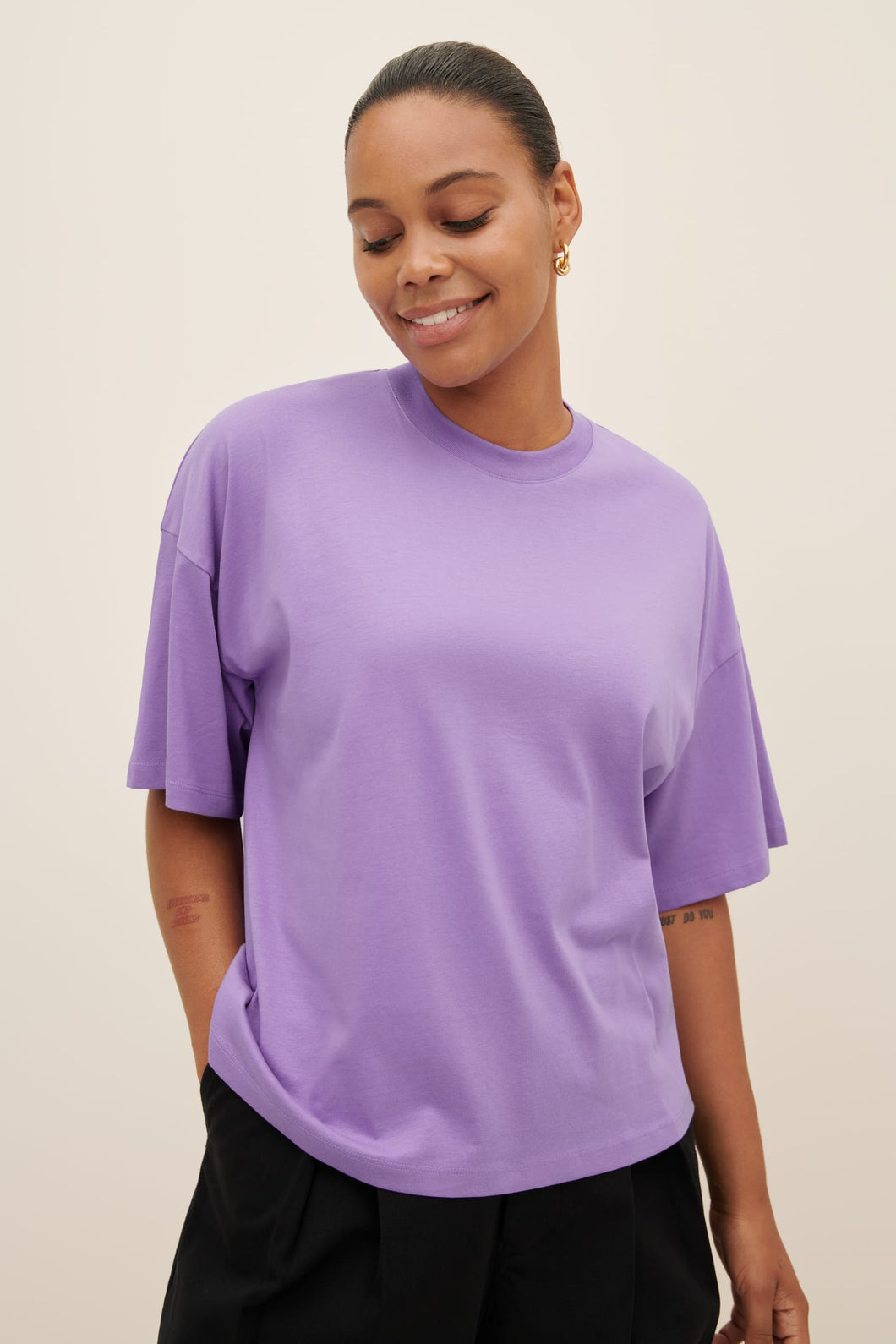 Kowtow Oversized Boxy Tee - Cool Violet  Hyde Boutique   