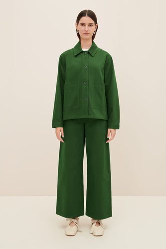 Kowtow Felix Jacket - Green Denim  Hyde Boutique   