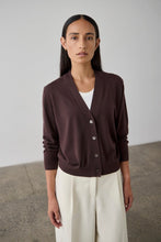 Load image into Gallery viewer, Laing Merino V-Neck Cardigan - Dark Bordeaux Hyde Boutique
