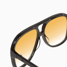 Load image into Gallery viewer, Valley Eyewear Bang Gloss Black w. Matte Black Metal / Orange Gradient Lens Hyde Boutique
