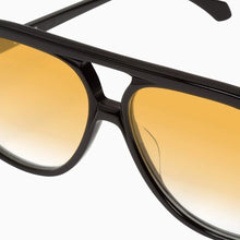 Load image into Gallery viewer, Valley Eyewear Bang Gloss Black w. Matte Black Metal / Orange Gradient Lens Hyde Boutique
