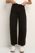Load image into Gallery viewer, Among The Brave Varsity Barrel Jean - Black Wash Hyde Boutique
