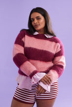 Load image into Gallery viewer, Ruby Velma Stripe Jumper - Pink / Burgundy Stripe Hyde Boutique
