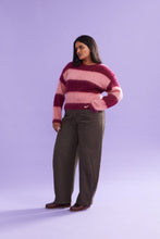 Load image into Gallery viewer, Ruby Velma Stripe Jumper - Pink / Burgundy Stripe Hyde Boutique
