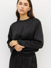 Load image into Gallery viewer, Juliette Hogan Long Sleeve Fancy T - Gloss Black Apparel > Women > Clothing > Tops > Blouses > Long Sleeve Blouses > Juliette Hogan Hyde Boutique
