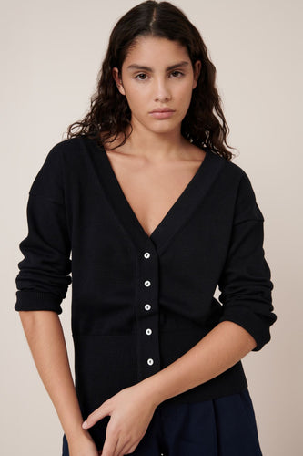 Kowtow Willow Cardigan - Black Hyde Boutique