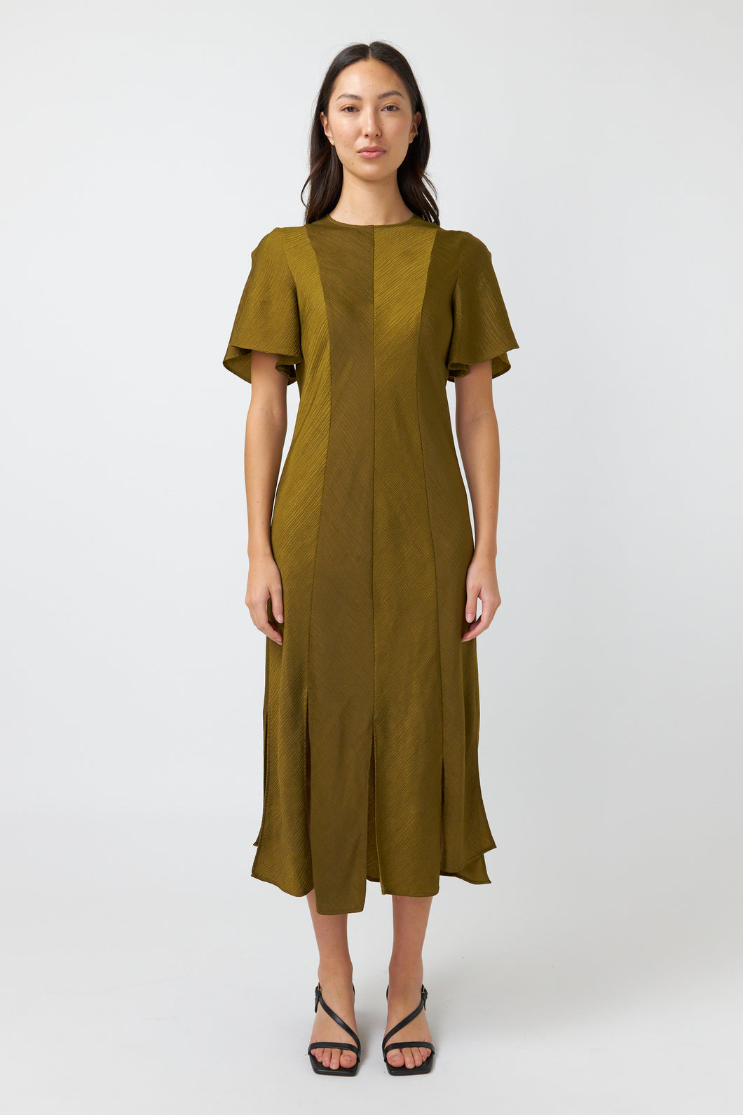 Kate Sylvester Xanthe Dress - Old Gold  Hyde Boutique   