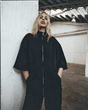 Load image into Gallery viewer, Rebe Cotton Zip Sweater - Black Hyde Boutique
