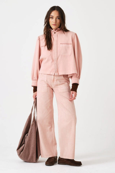 Seventy & Mochi Eden Cropped Jean - Peony Pink Hyde Boutique