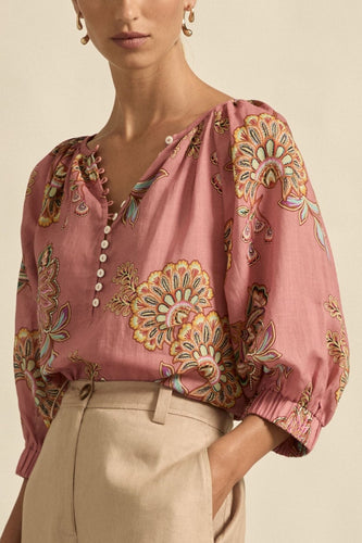 Zoe Kratzmann Tranquil Top - Kgari Bloom | PRE ORDER Arriving mid August Hyde Boutique