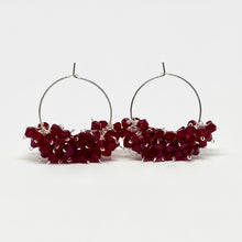 Load image into Gallery viewer, Bluemly Mama Hydrangea Hoop Earrings - Vacay, Silver  Mrs Hyde Boutique   
