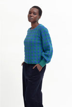 Load image into Gallery viewer, Elk Karo Sweater - Blue/Green Gingham  Hyde Boutique   
