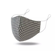 Load image into Gallery viewer, Mask - Black and White Gingham Masks Mrs Hyde Boutique   
