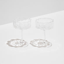 Load image into Gallery viewer, Fazeek Two Wave Coupe Glasses - Clear  Mrs Hyde Boutique   
