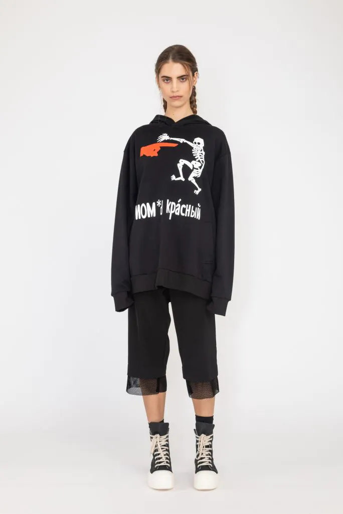 NOM*d Skeleton Hoodie - Black  Mrs Hyde Boutique   