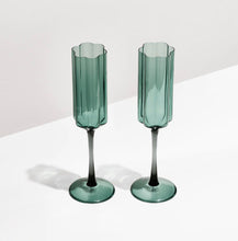 Load image into Gallery viewer, Fazeek Wave Flute Set TWO x WAVE FLUTES - Teal  Mrs Hyde Boutique   
