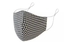 Load image into Gallery viewer, Mask - Black and White Gingham Masks Mrs Hyde Boutique   
