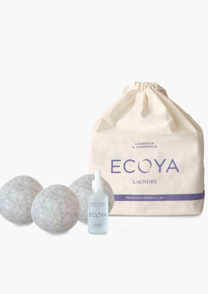 Ecoya Lavender and Chamomile Dryer Ball Set Laundry Ecoya   